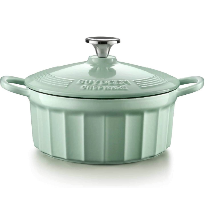 BUYDEEM 3Quart Enameled Cast Iron Dutch Oven