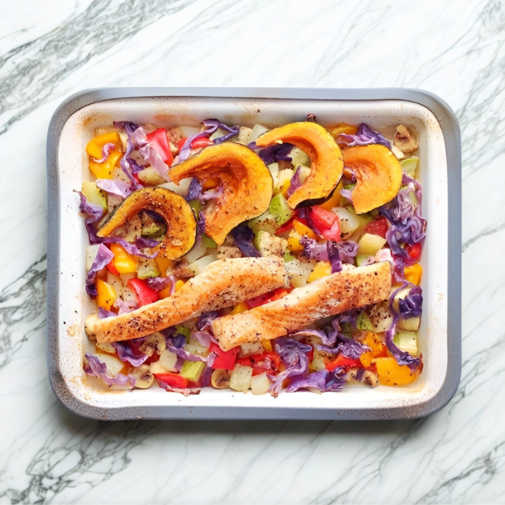 Baked Salmon with Seasonal Vegetables