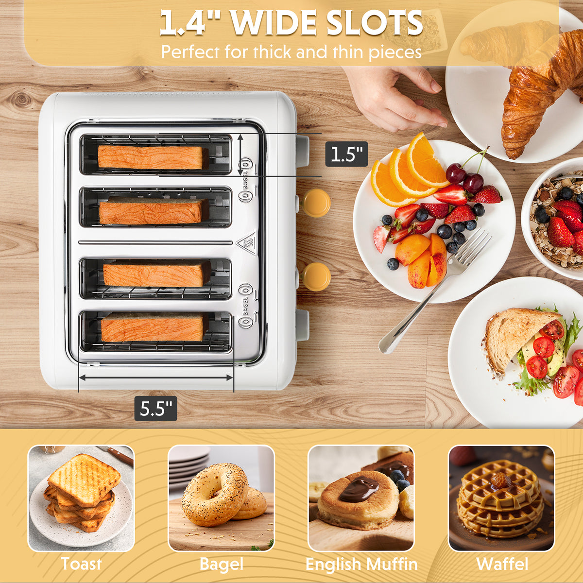 G32 Mini Electric Food Steamer with 4-Slice Toaster - Bundle Offer