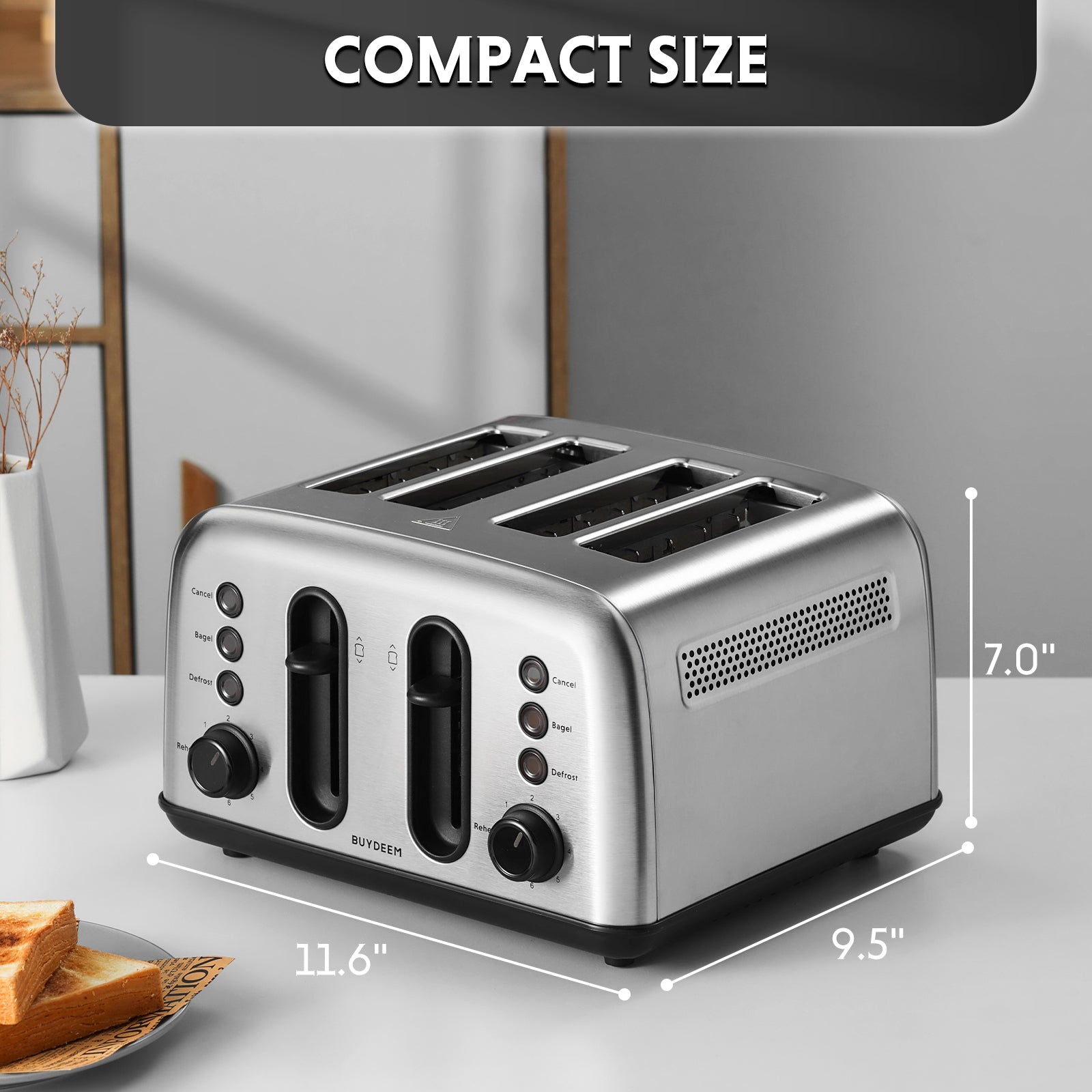Toaster Stainless Slice Long Slot Toaster White Argos Cookworks Toaster Roter Mond Toaster Slice Retro Stainless Steel With Extra Wide Slots Bagel,