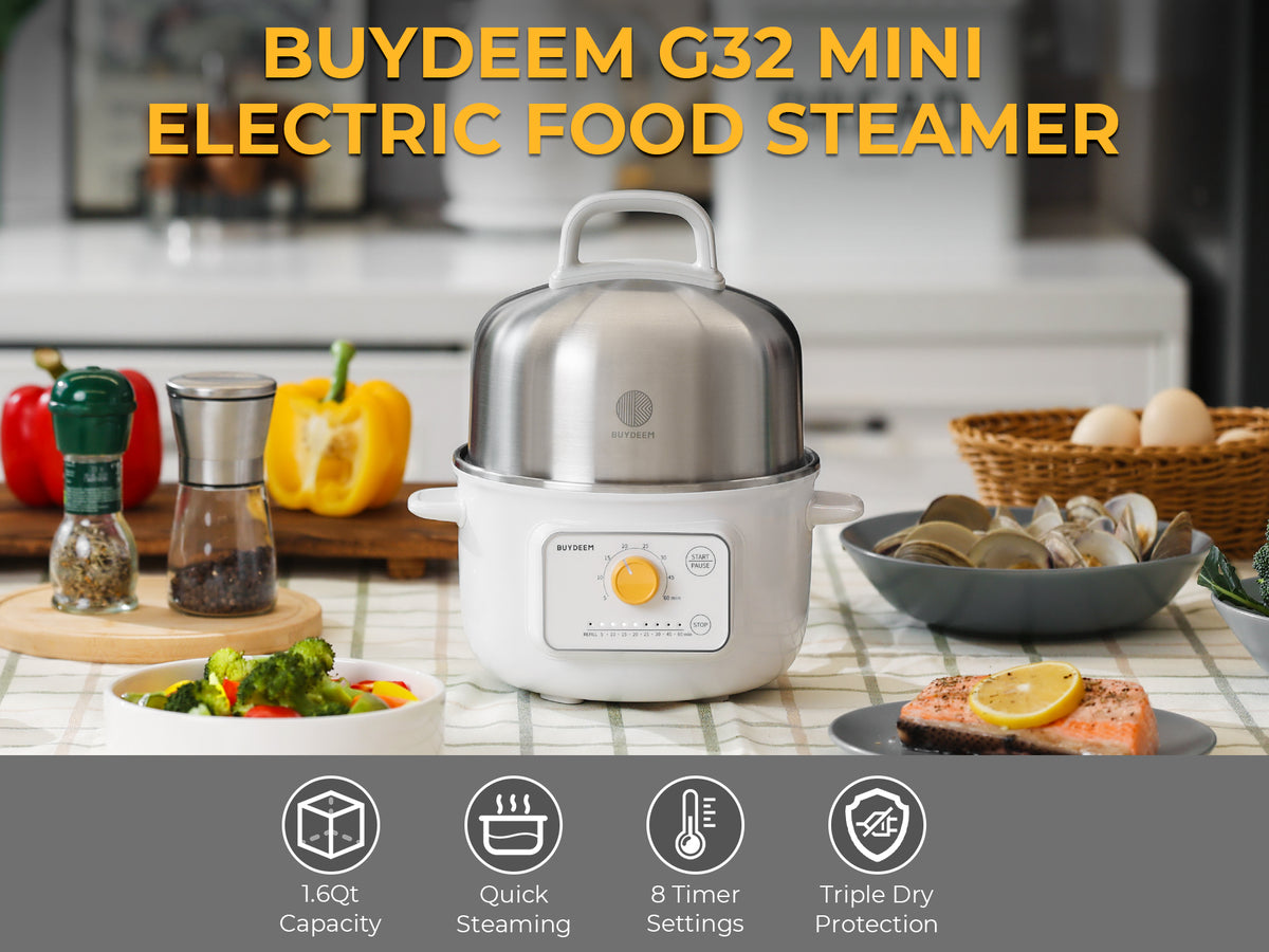 G32 Mini Electric Food Steamer, 1.6QT