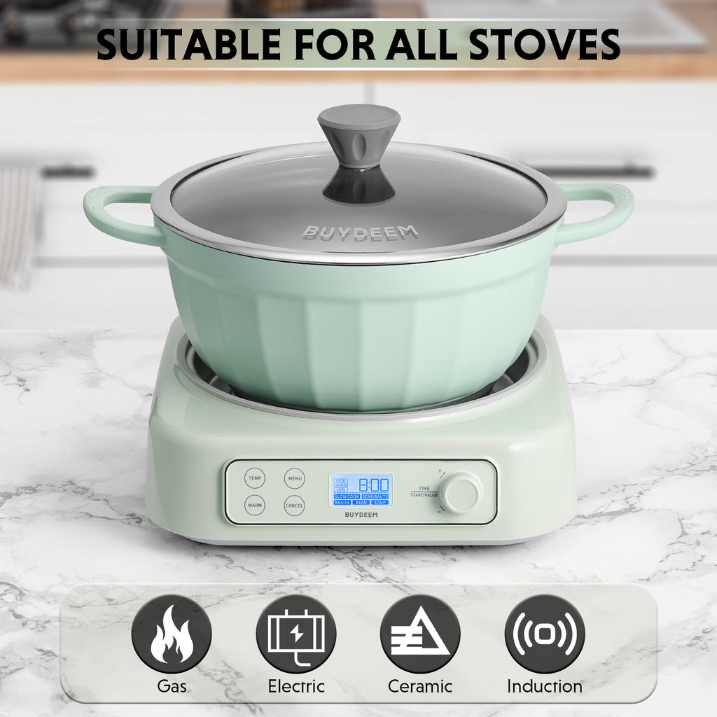 Cast Aluminum Nonstick Stockpot, 4.7QT