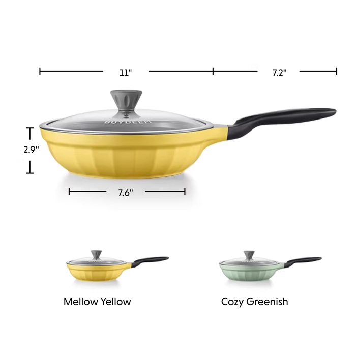 Ceramic Nonstick Frying Pan, 3.6QT