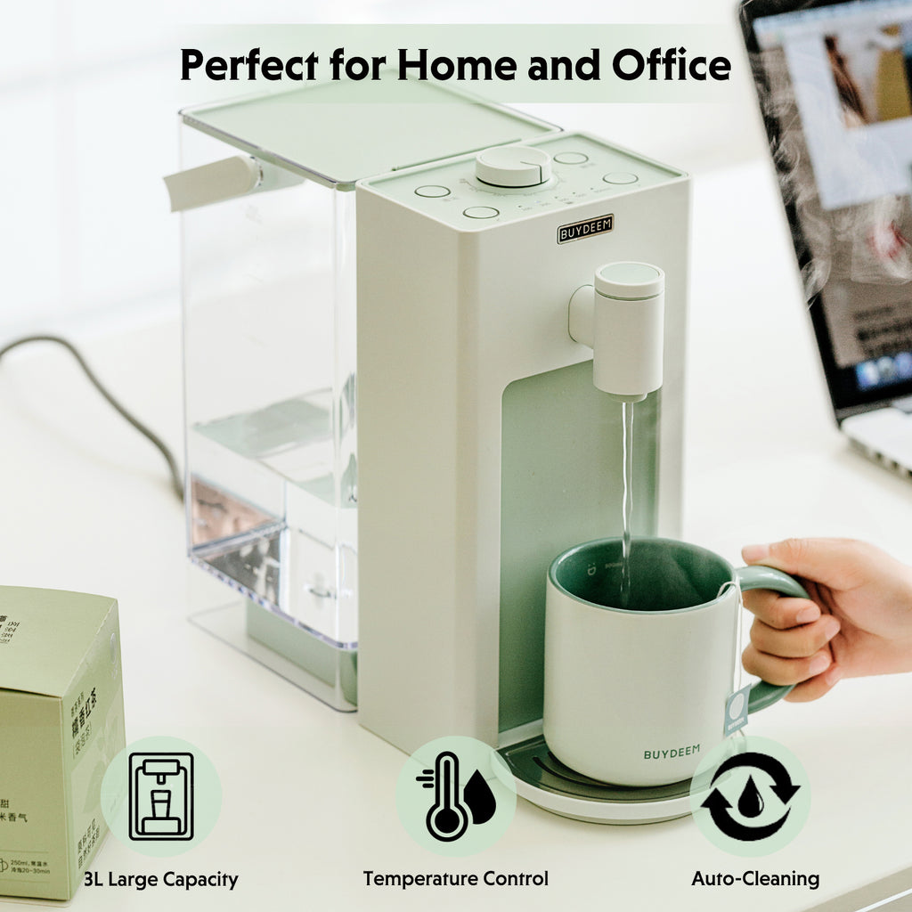 (OPEN BOX) Instant Hot Water Dispenser 3L, Cozy Greenish