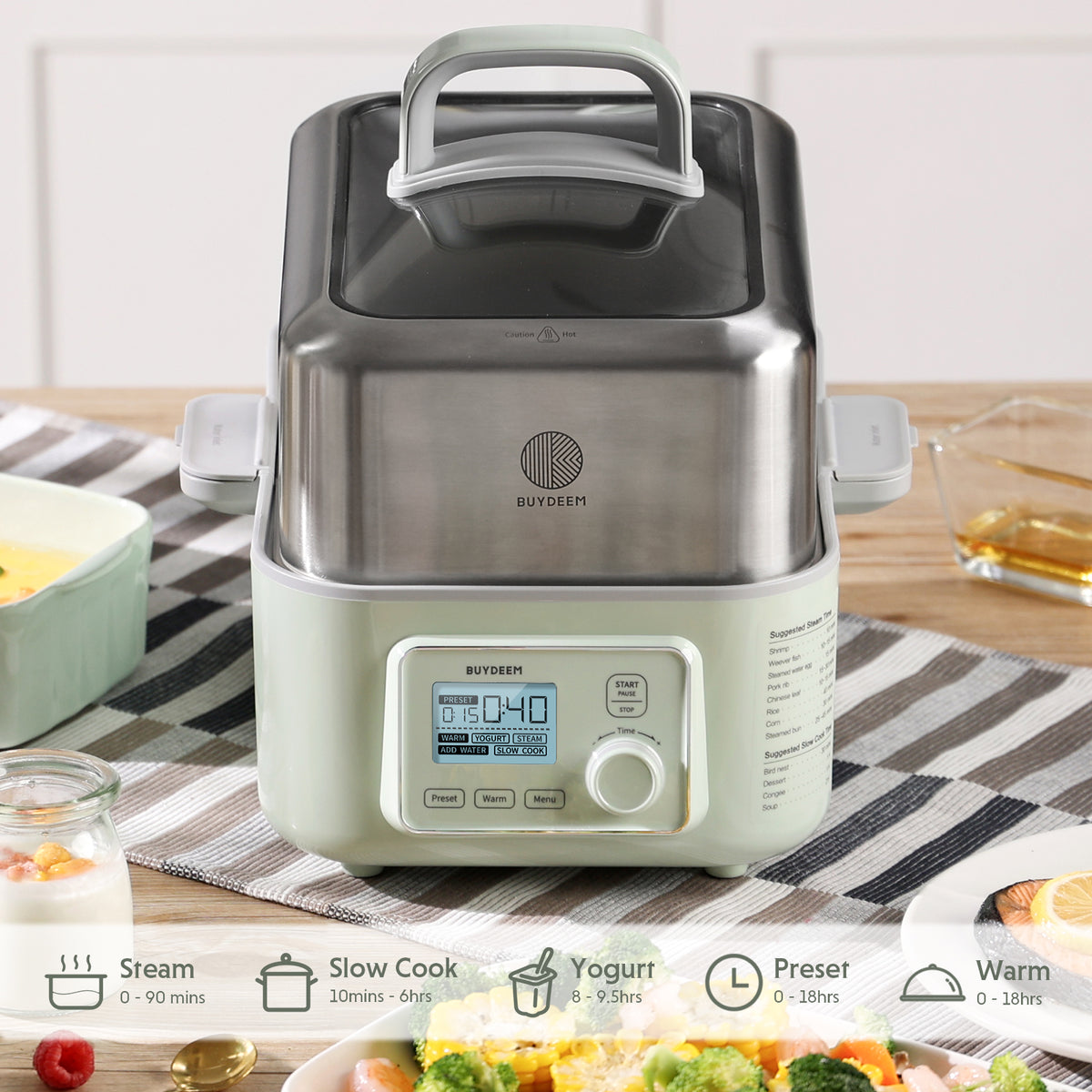 G553 Electric Food Steamer, 5.3QT (Stew Pots Not Included)