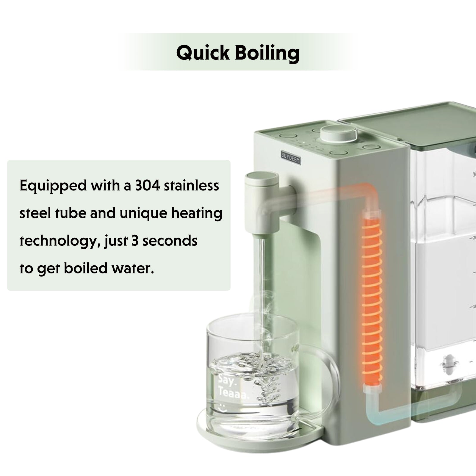Household 3L Electric Water Boiler Warmer Instant Water Heating Kettle  Dispenser