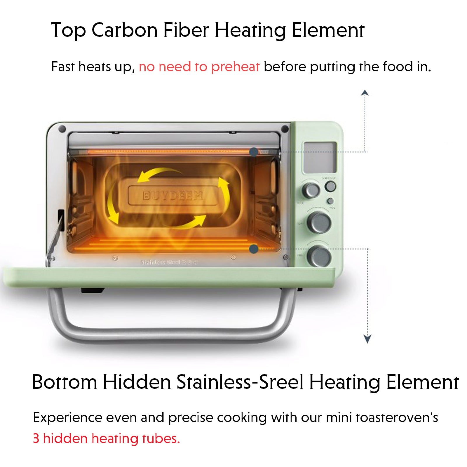 Mini Oven Household Small Toaster Oven Baking Retro Intelligent