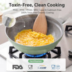 Ceramic Nonstick Wok Frying Pan, 5.7QT