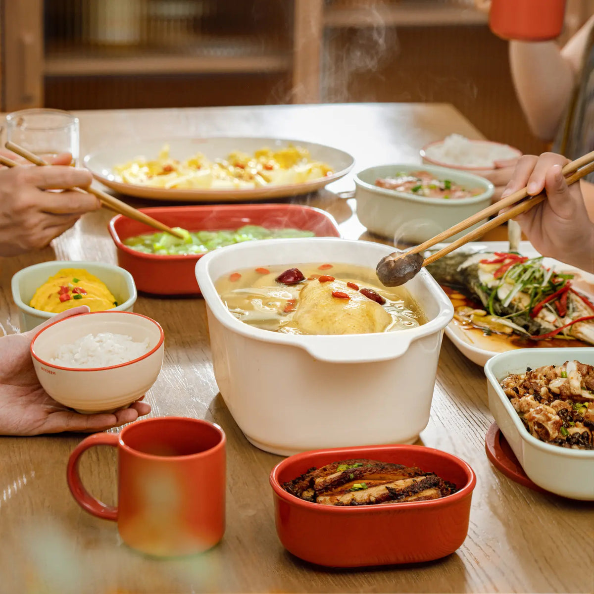 Ceramic Cocotte for Food Steamer, 3.7QT