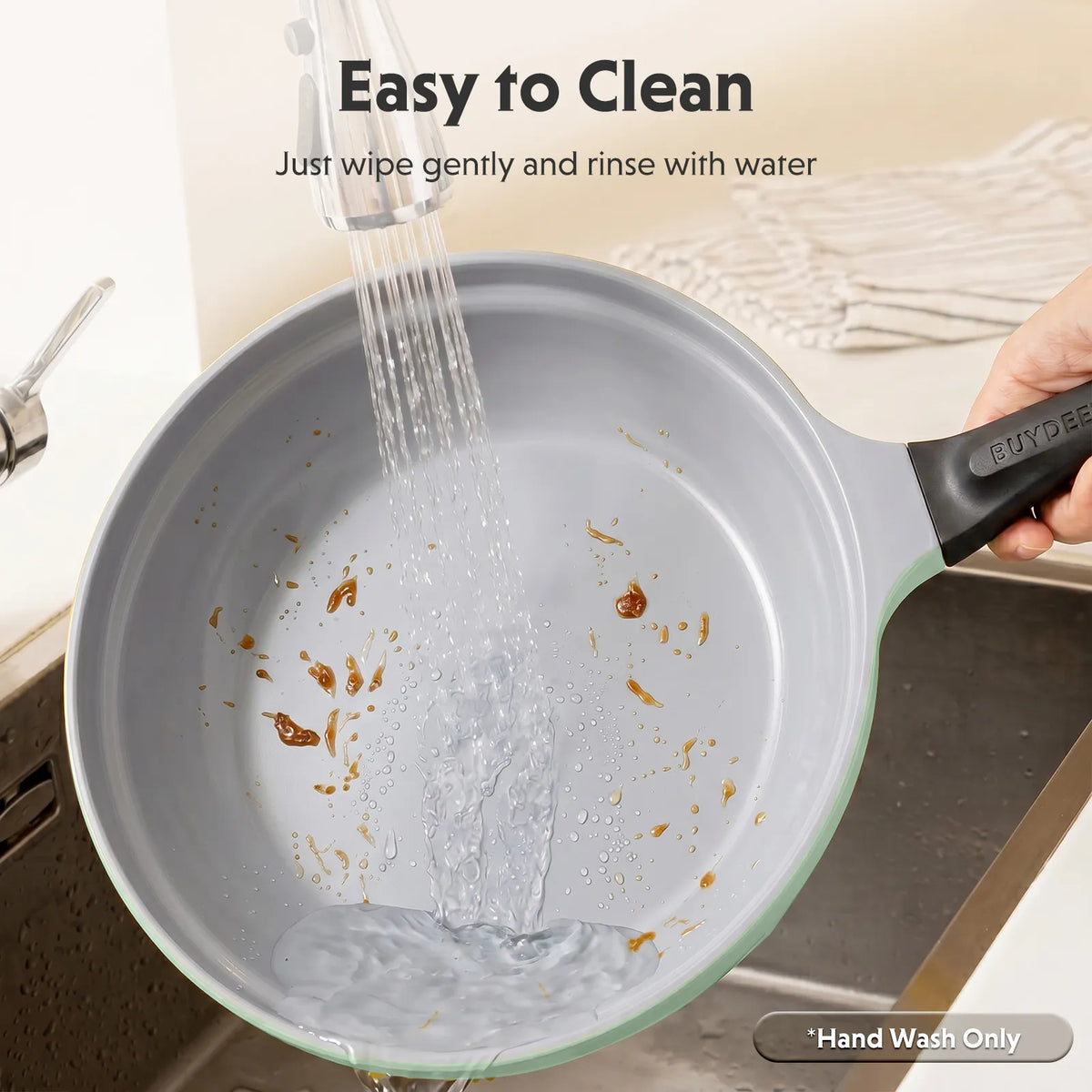 Ceramic Nonstick Frying Pan, 2.5QT