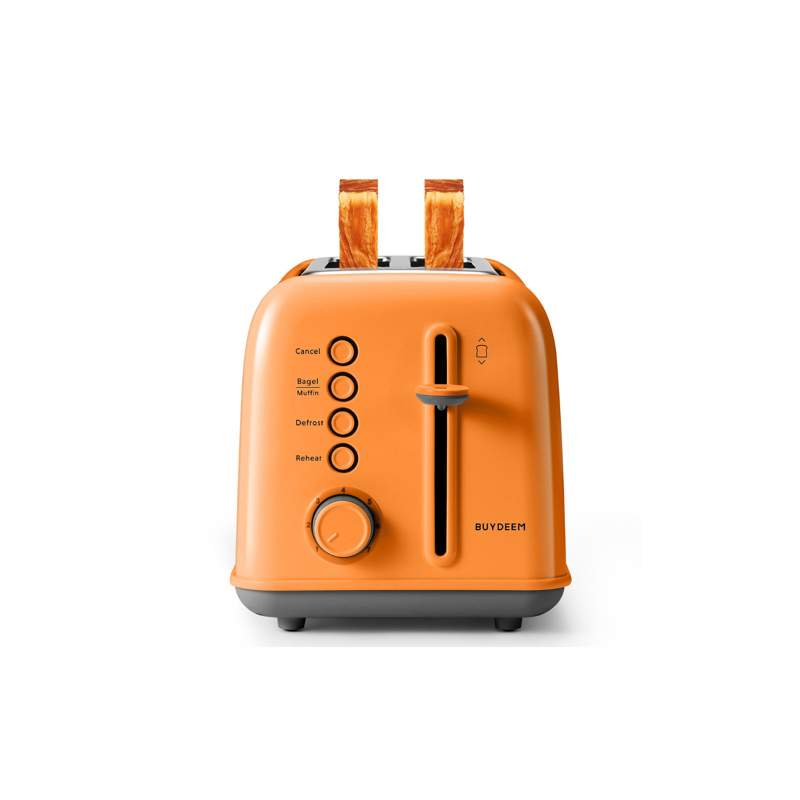 BUYDEEM DT620 Retro 2-Slice Toaster with Extra Wide Slots, 7-Shade