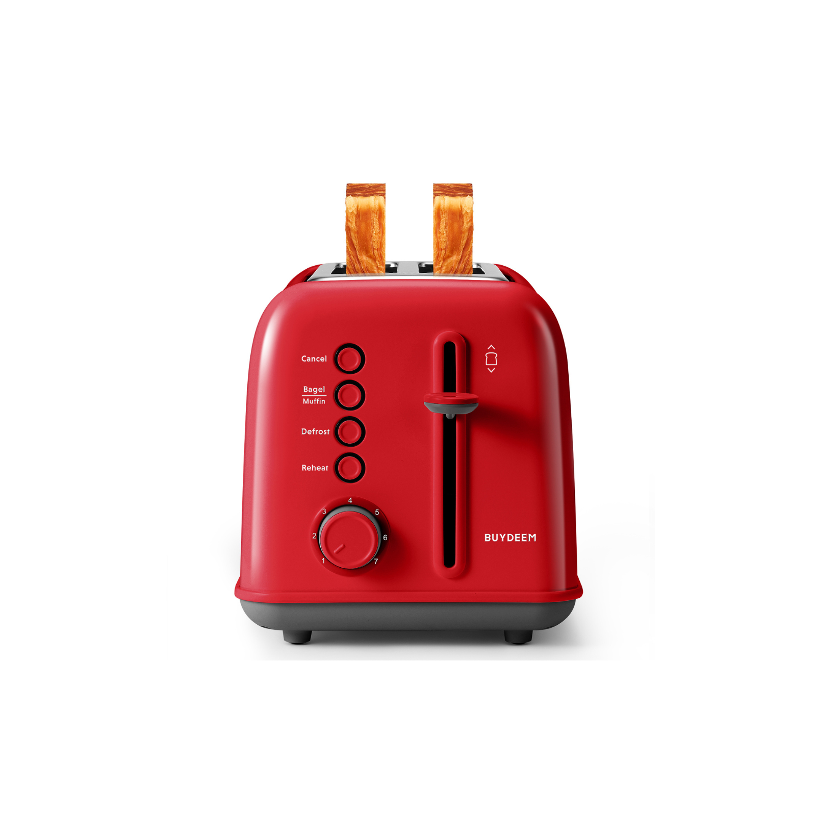 イタリア トースター BUYDEEM DT620 Retro 2-Slice Toaster with Extra Wide Slots, 7-Shade
