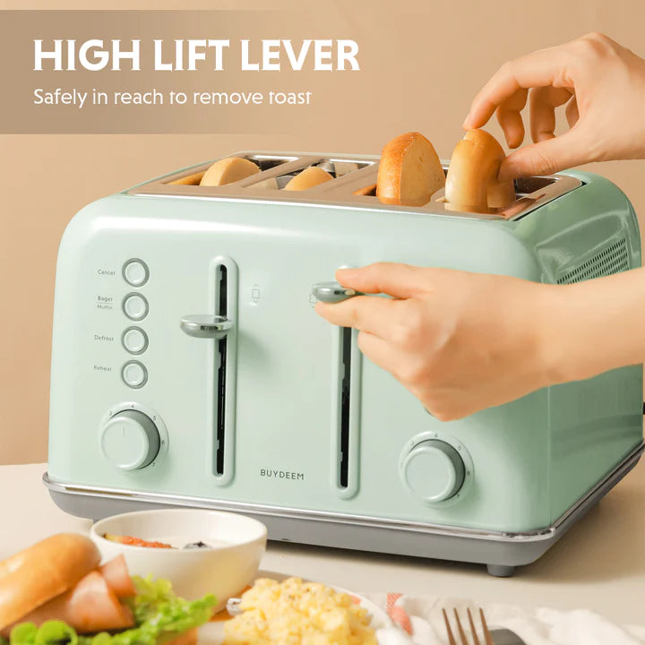 (OPEN BOX) Retro 4-Slice Metal Toaster