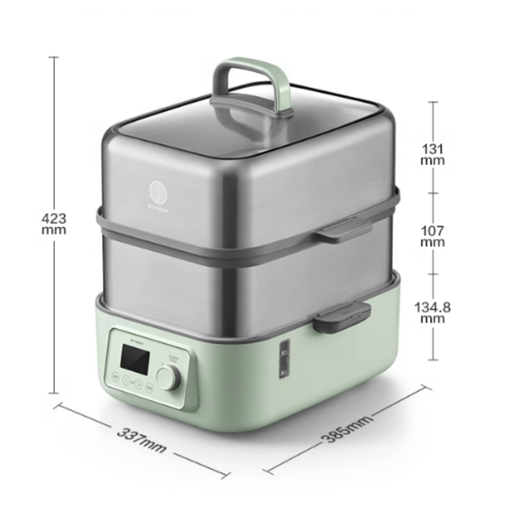 (OPEN BOX) G67 Two-Tier Electric Food Steamer, 14.8QT