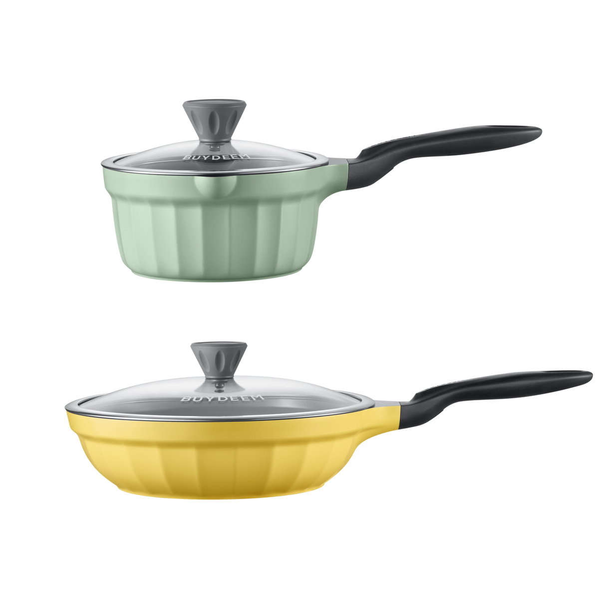 Ceramic Nonstick 3.6QT Frying Pan & Saucepan - Bundle Offer