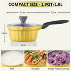 Ceramic Nonstick Saucepan, 1.9QT