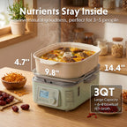 Waterless Ceramic Steam Pot, 3QT