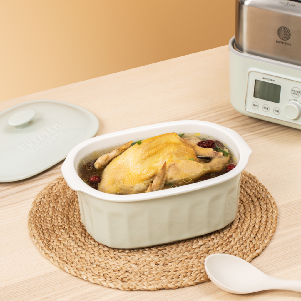 G553 Electric Food Steamer with Ceramic Cocotte - Bundle Offer