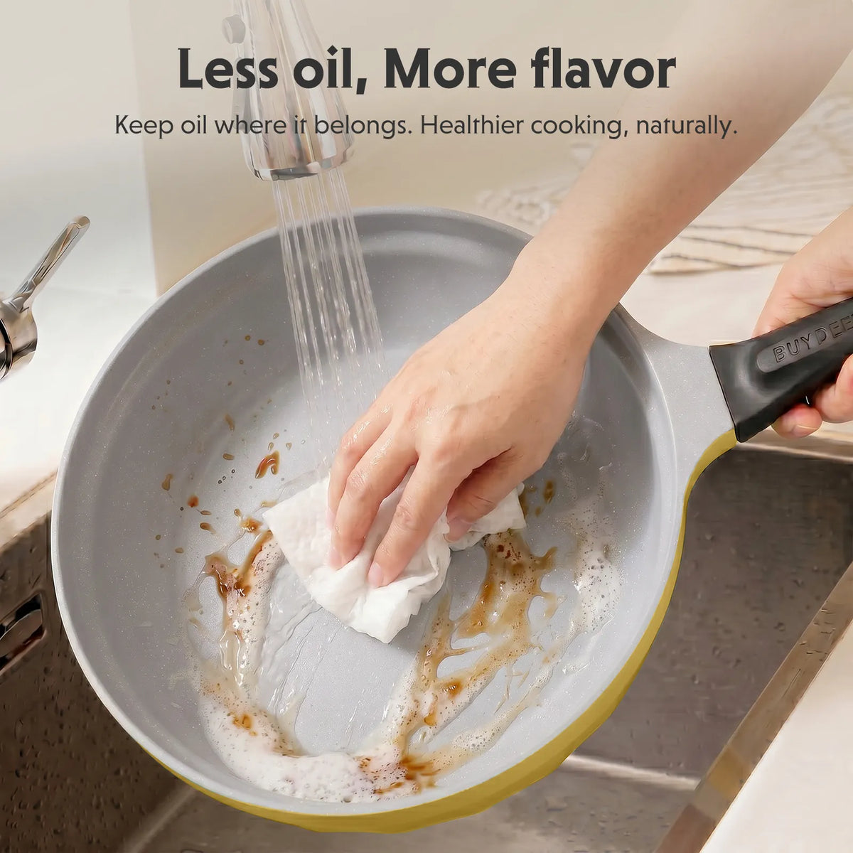 Ceramic Nonstick Frying Pan, 3.6QT