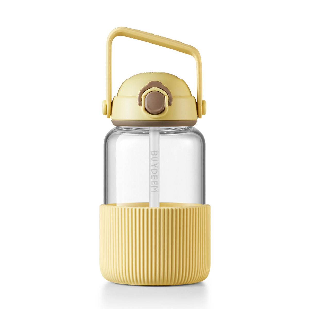 Pop-up Straw Glass Bottle
