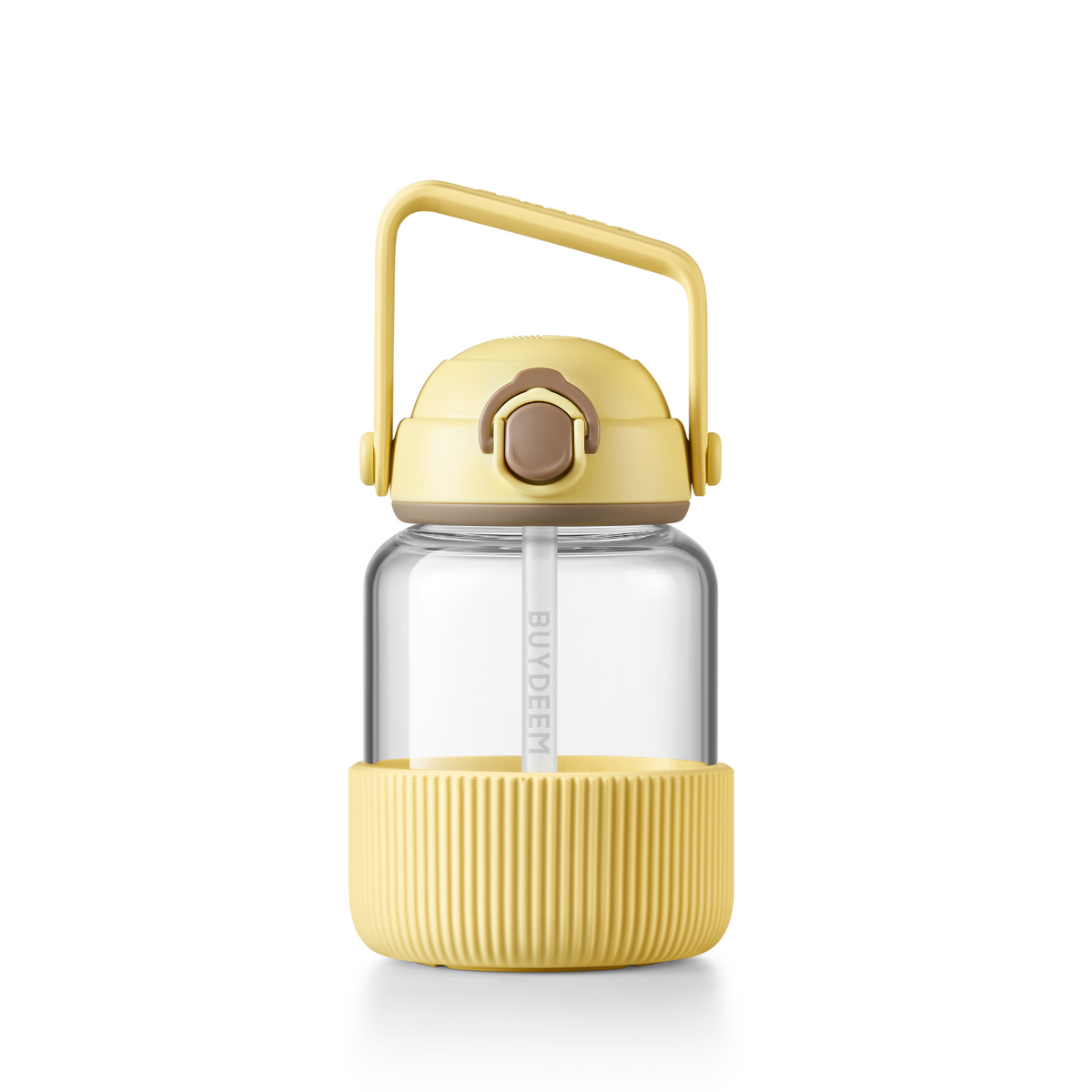 Pop-up Straw Glass Bottle