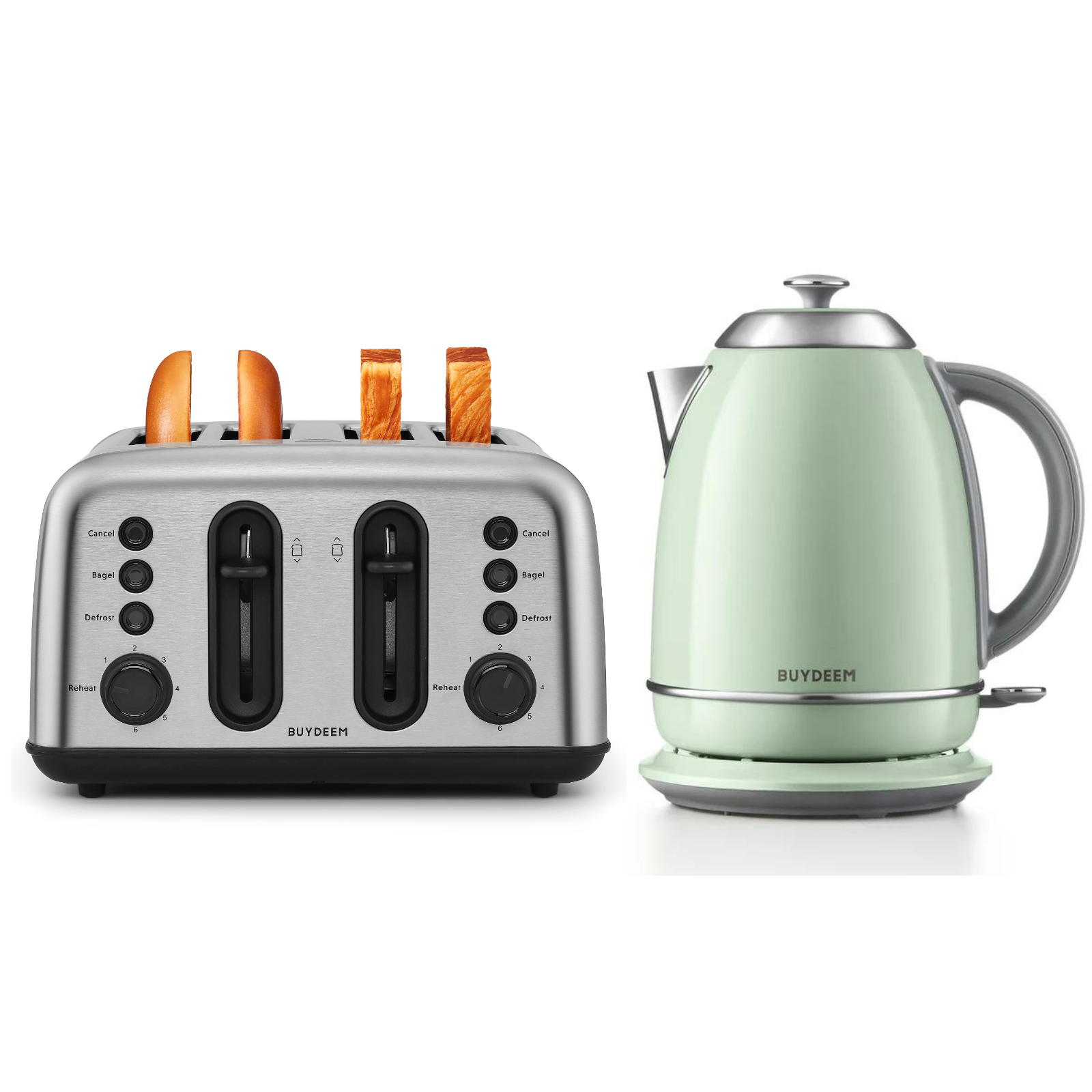 4 toaster and kettle set best sale