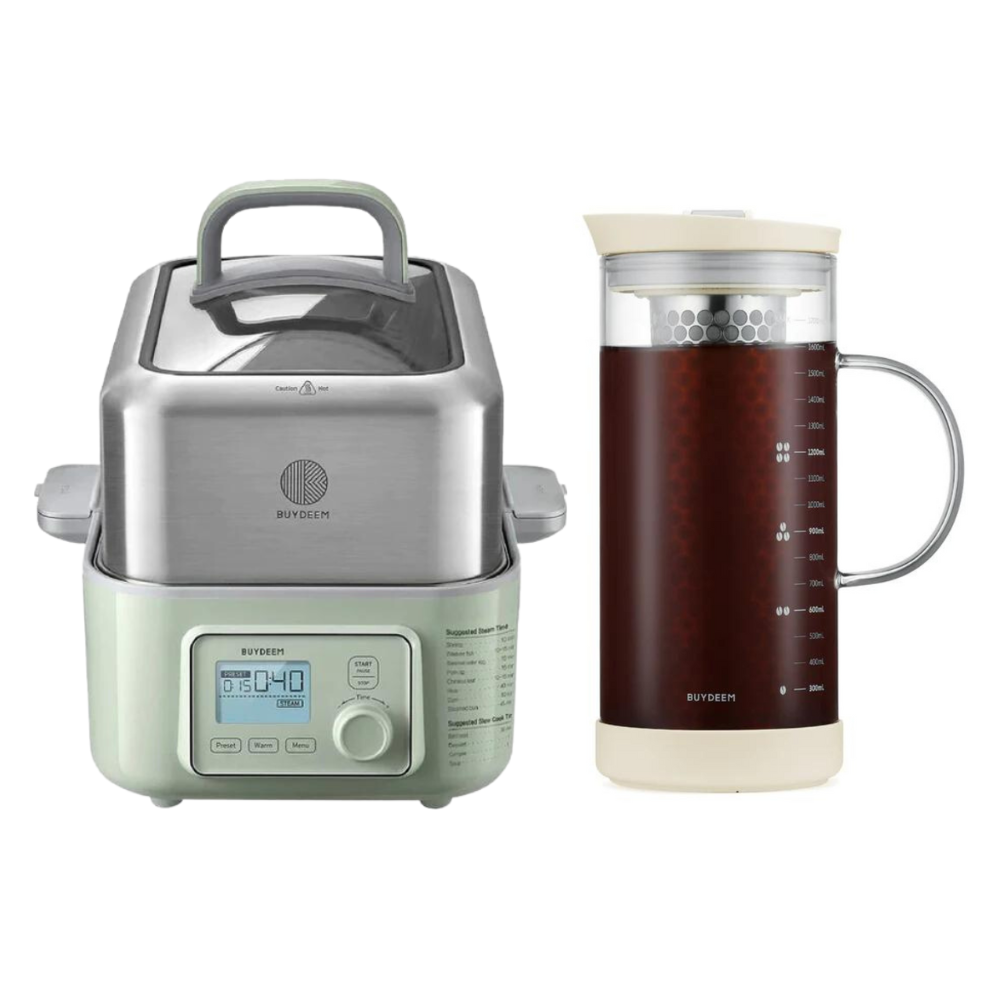 G553 Food Steamer with Cold Brew Coffee Maker - Color Selection Bundle Offer