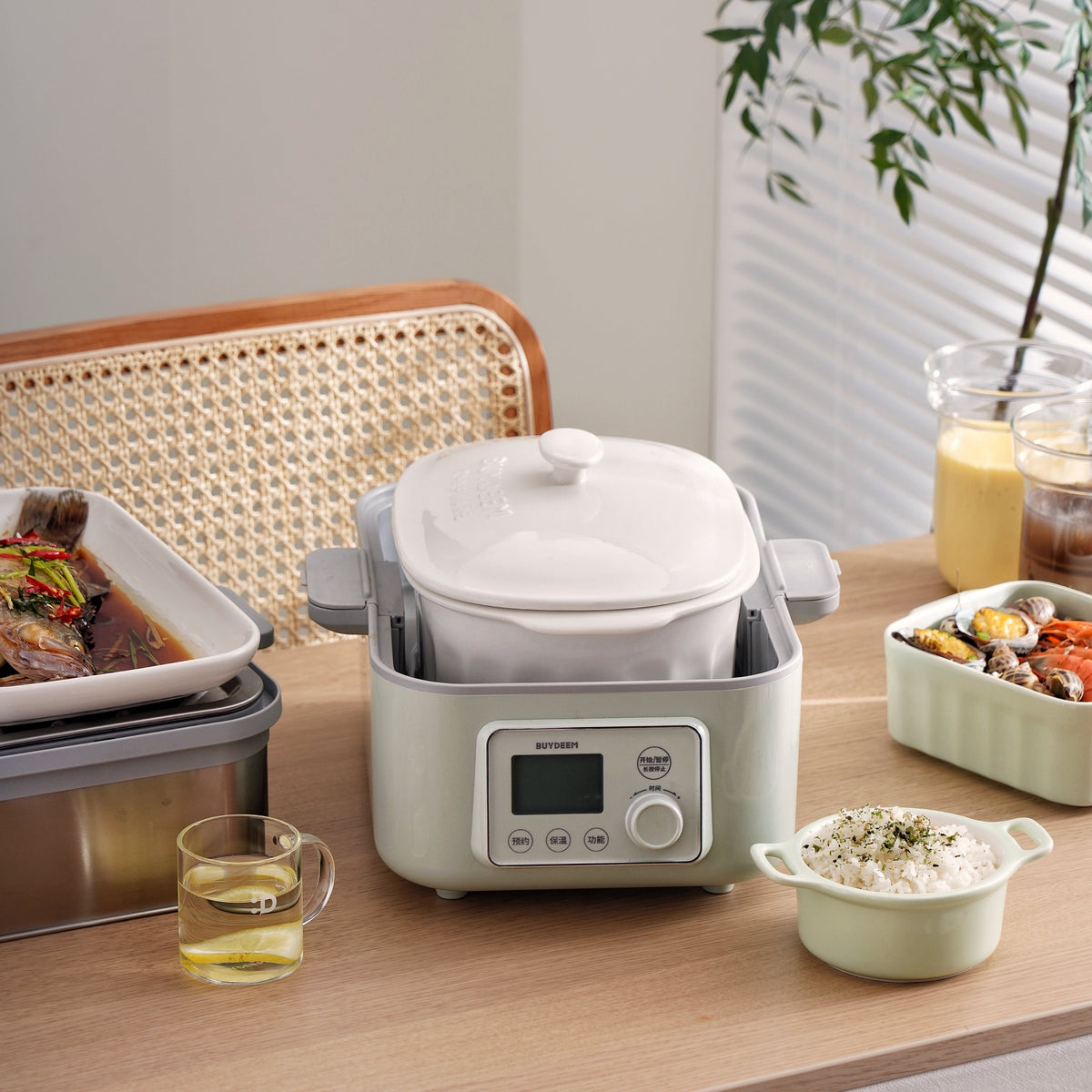 Ceramic Cocotte for Food Steamer, 2QT