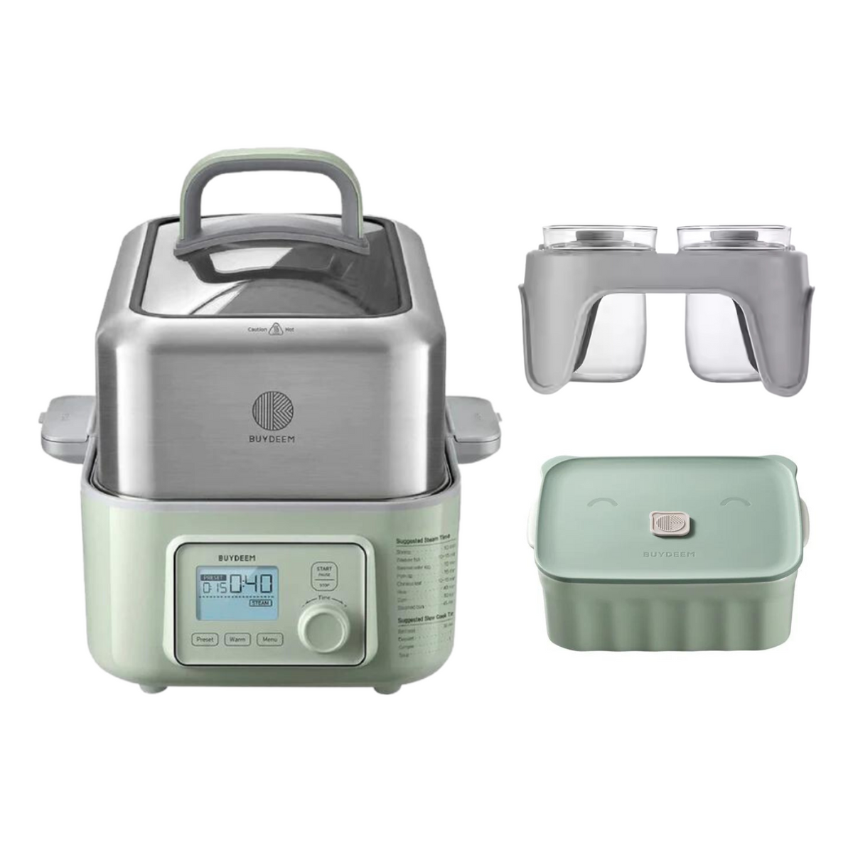 Stimer Box G563 Electric Food Steamer with Ceramic Lunch Box - Bundle Offer