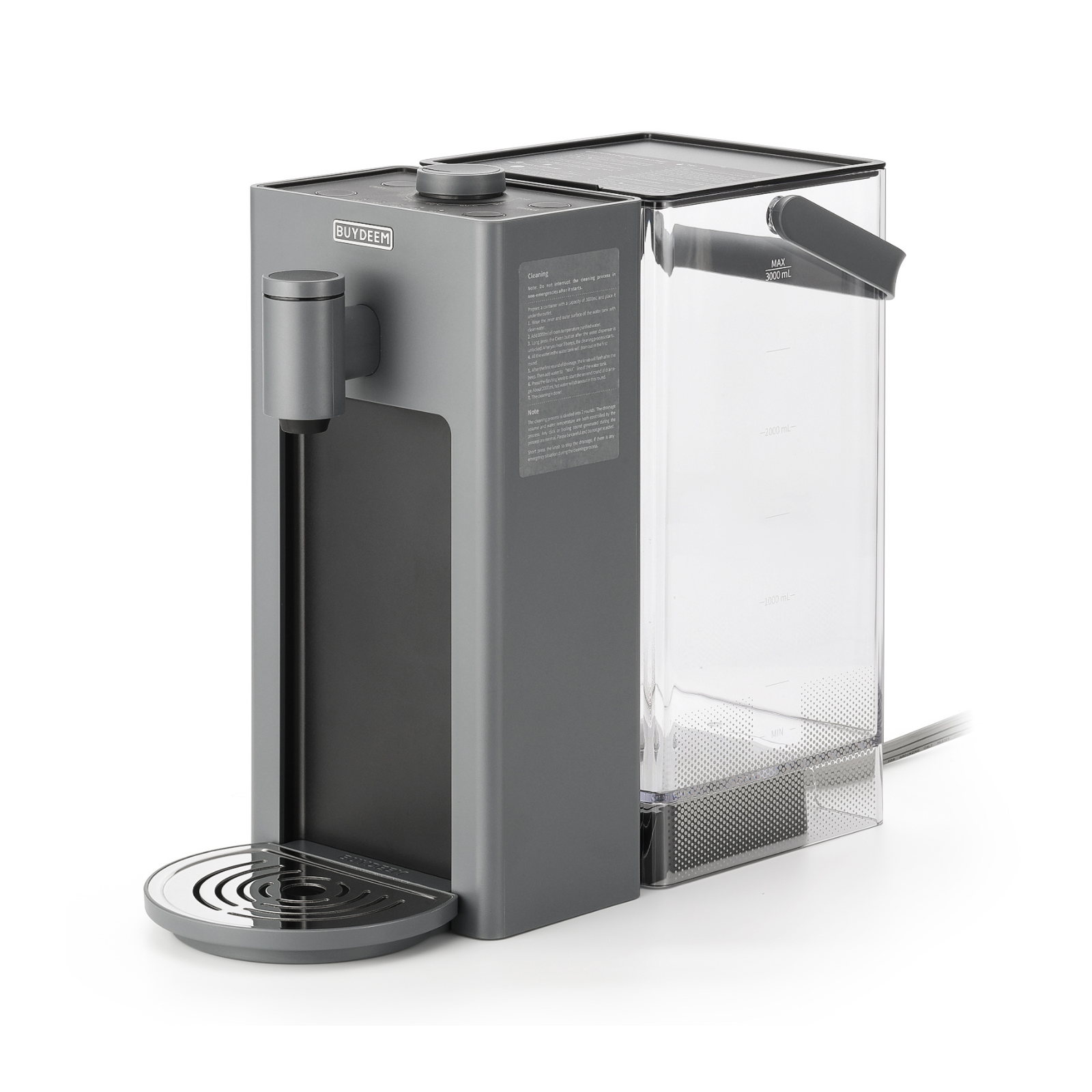 BUYDEEM Instant Hot Water Dispenser 3QT, Ink Grey