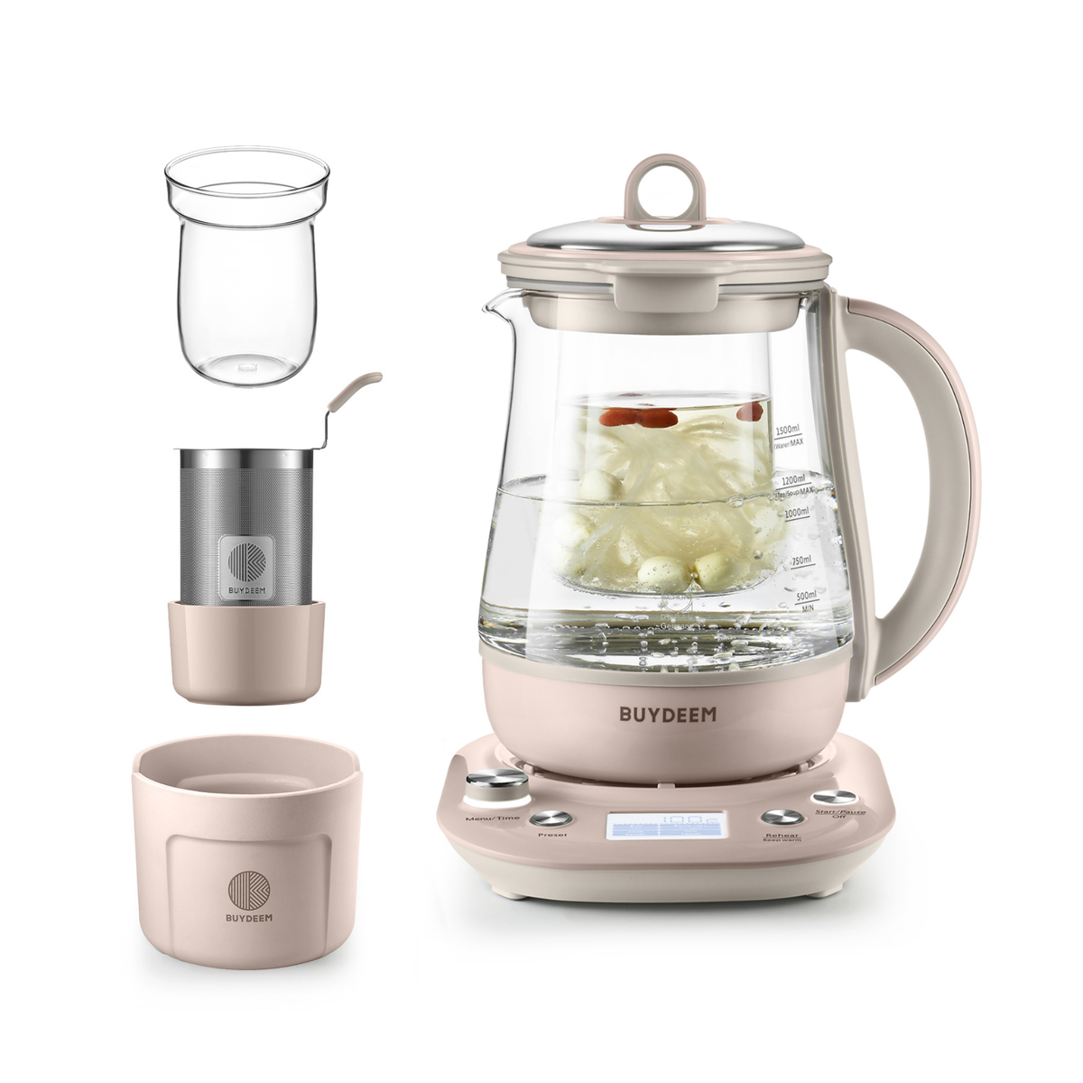 K2763 Beverage Maker with Glass Stew Pot and Infuser, 1.5L