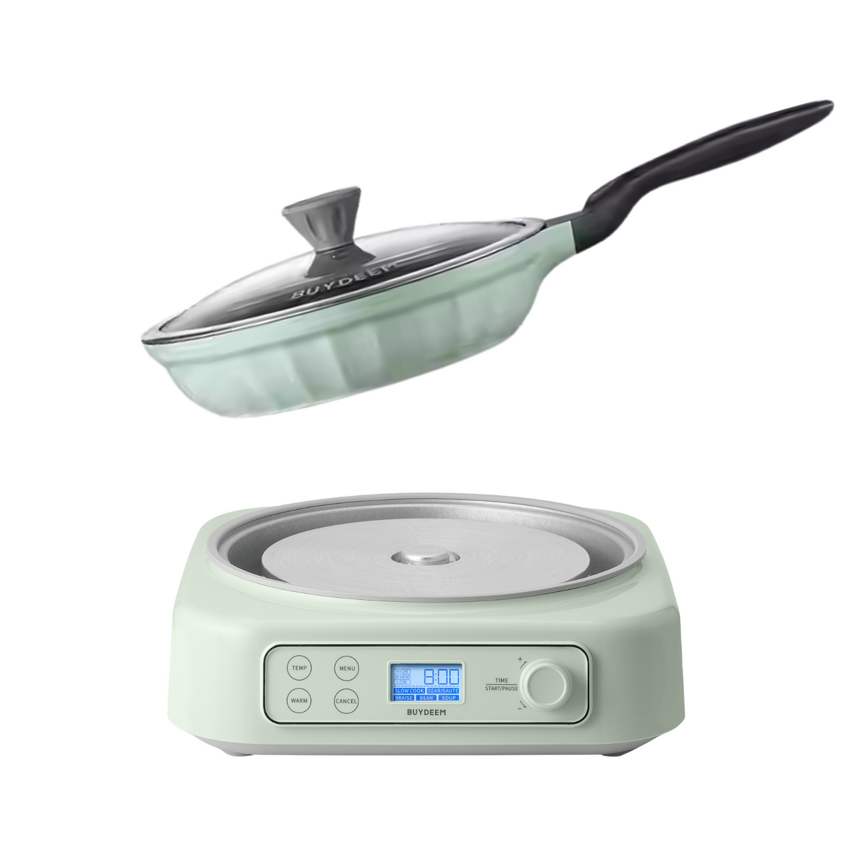 Slow Cooker with Cast Aluminum Nonstick Frying Pan - Bundle Offer
