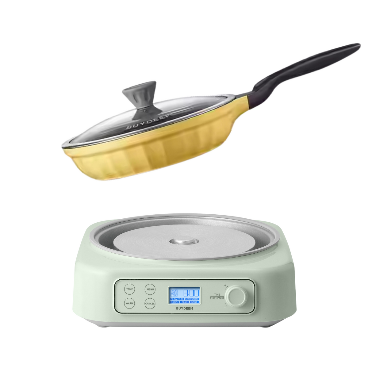 Slow Cooker with Cast Aluminum Nonstick Frying Pan - Bundle Offer