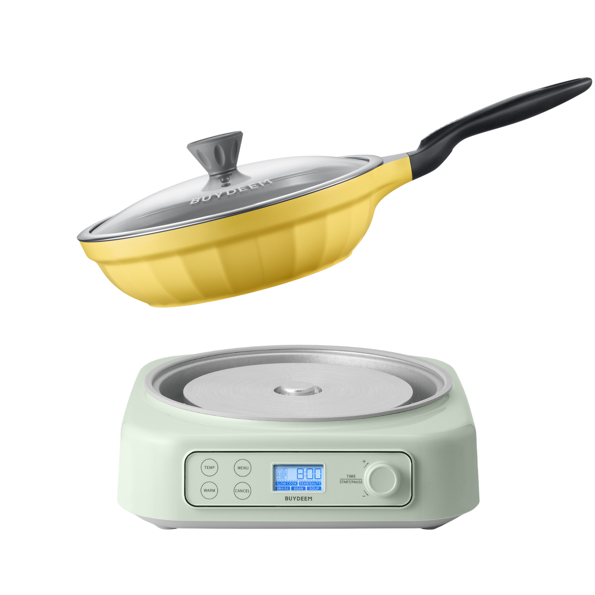 Slow Cooker with Ceramic Nonstick 3.6QT Frying Pan - Bundle Offer