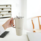 Vacuum Insulated Tumbler with Straw, 25oz