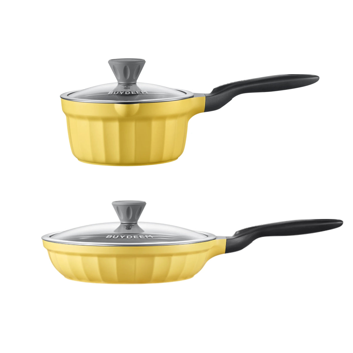Ceramic Nonstick 2.5QT Frying Pan & Saucepan - Bundle Offer