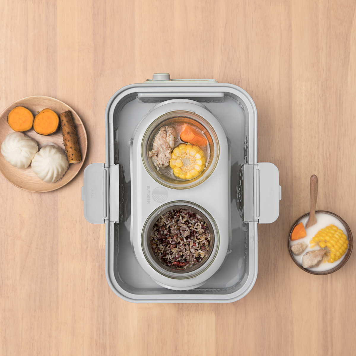 G563 Electric Food Steamer 5.3QT (Stew Pots Included)