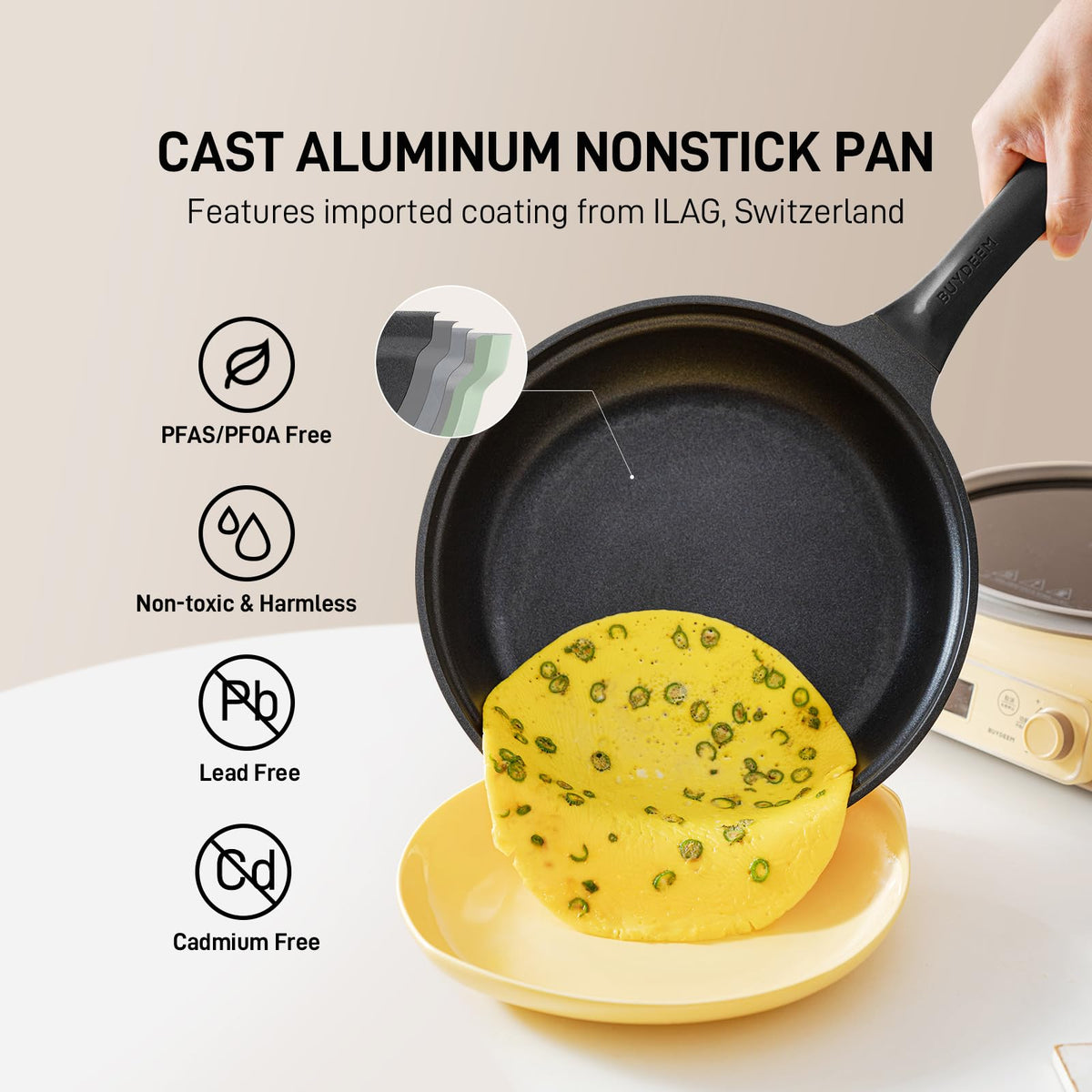 Slow Cooker with Cast Aluminum Nonstick Frying Pan - Bundle Offer
