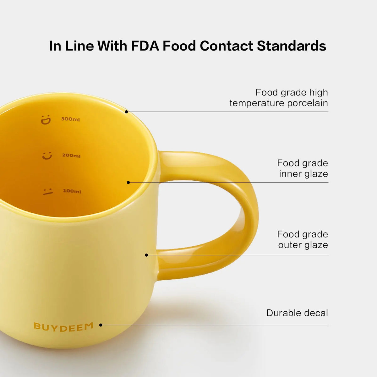 BUYDEEM CD1018 12oz Candy-coloured Ceramic Mug for Coffee and Tea BuydeemUS