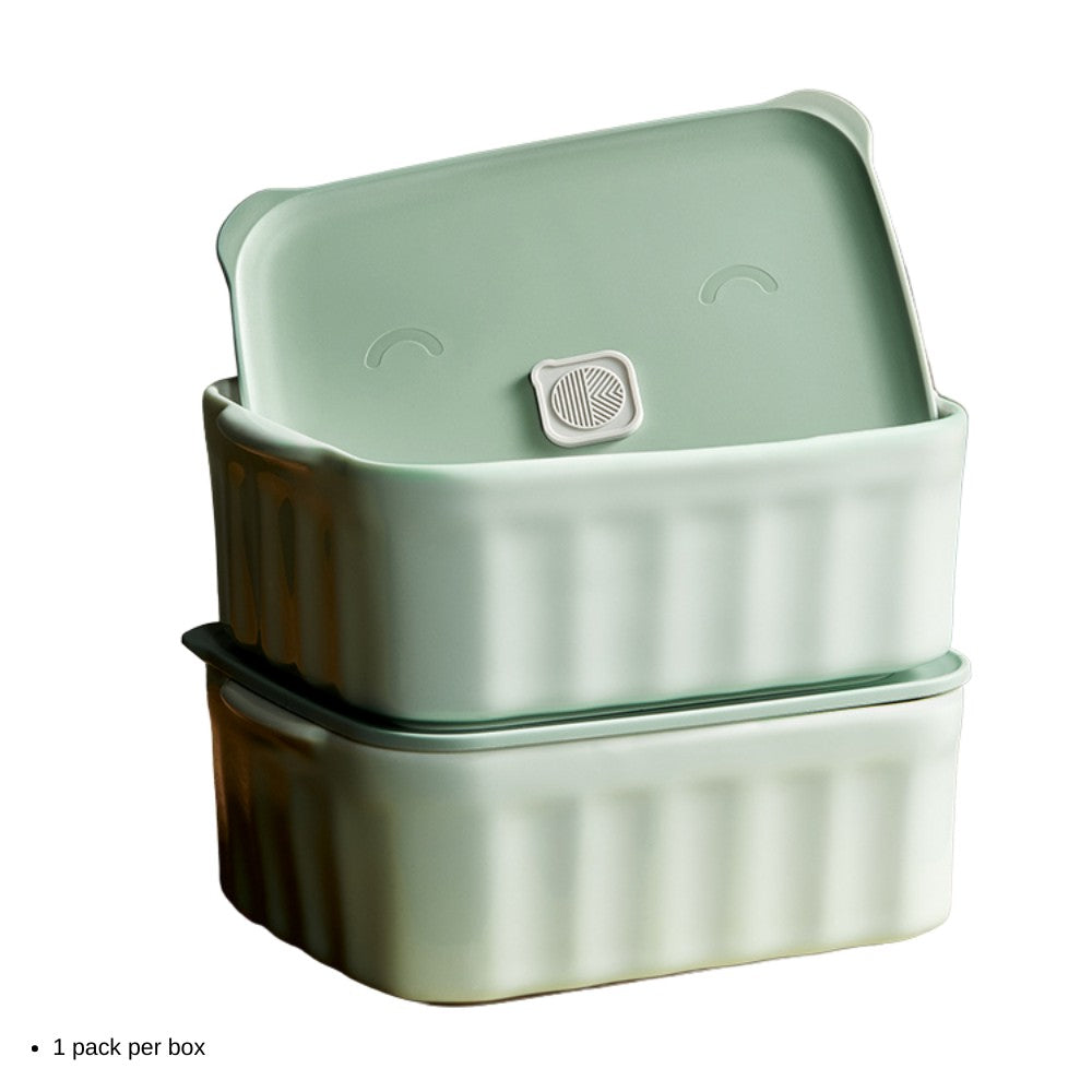 1pc Solid Lunch Box, Small PP Food Container For Home