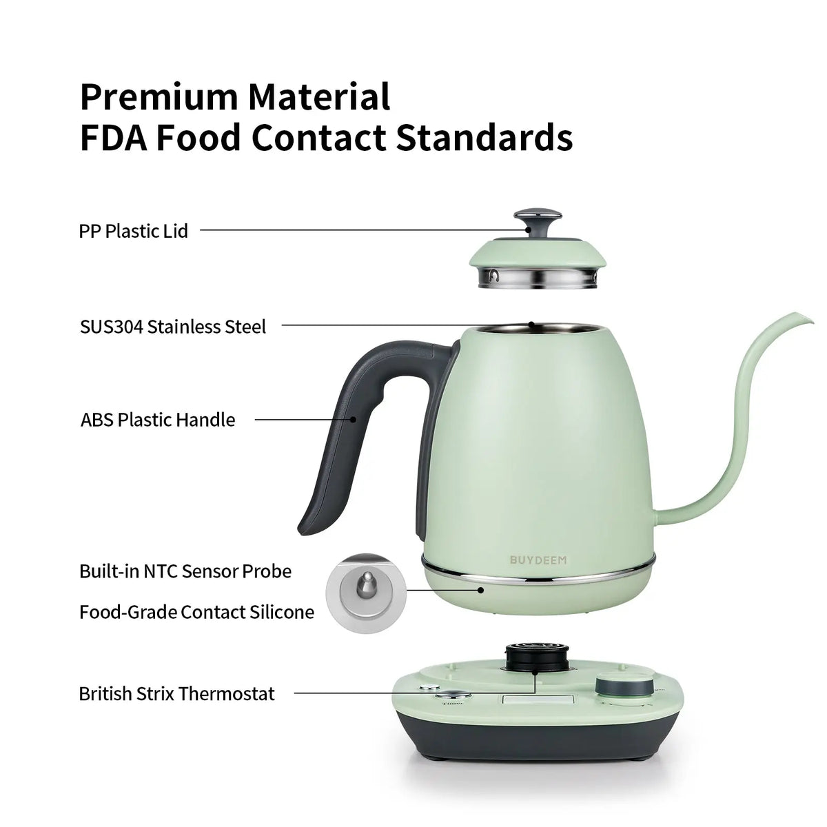 BUYDEEM Electric Gooseneck Kettle BuydeemUS
