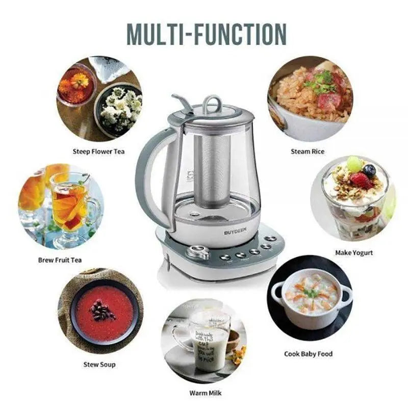 BUYDEEM Health Kettle Home Multi-functional K165 Automatic Glass Electric  Stewing Steam Cooking Tea Kettle Can Be Reserved - AliExpress