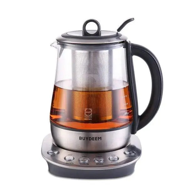 BUYDEEM Gooseneck Electric Pour-Over Kettle, Stainless Steel Coffee Tea  Kettle with Variable Temperature Control, Oatmeal White 